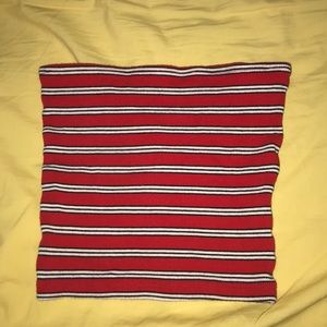 Red Striped Brandy Melville Tube Top
